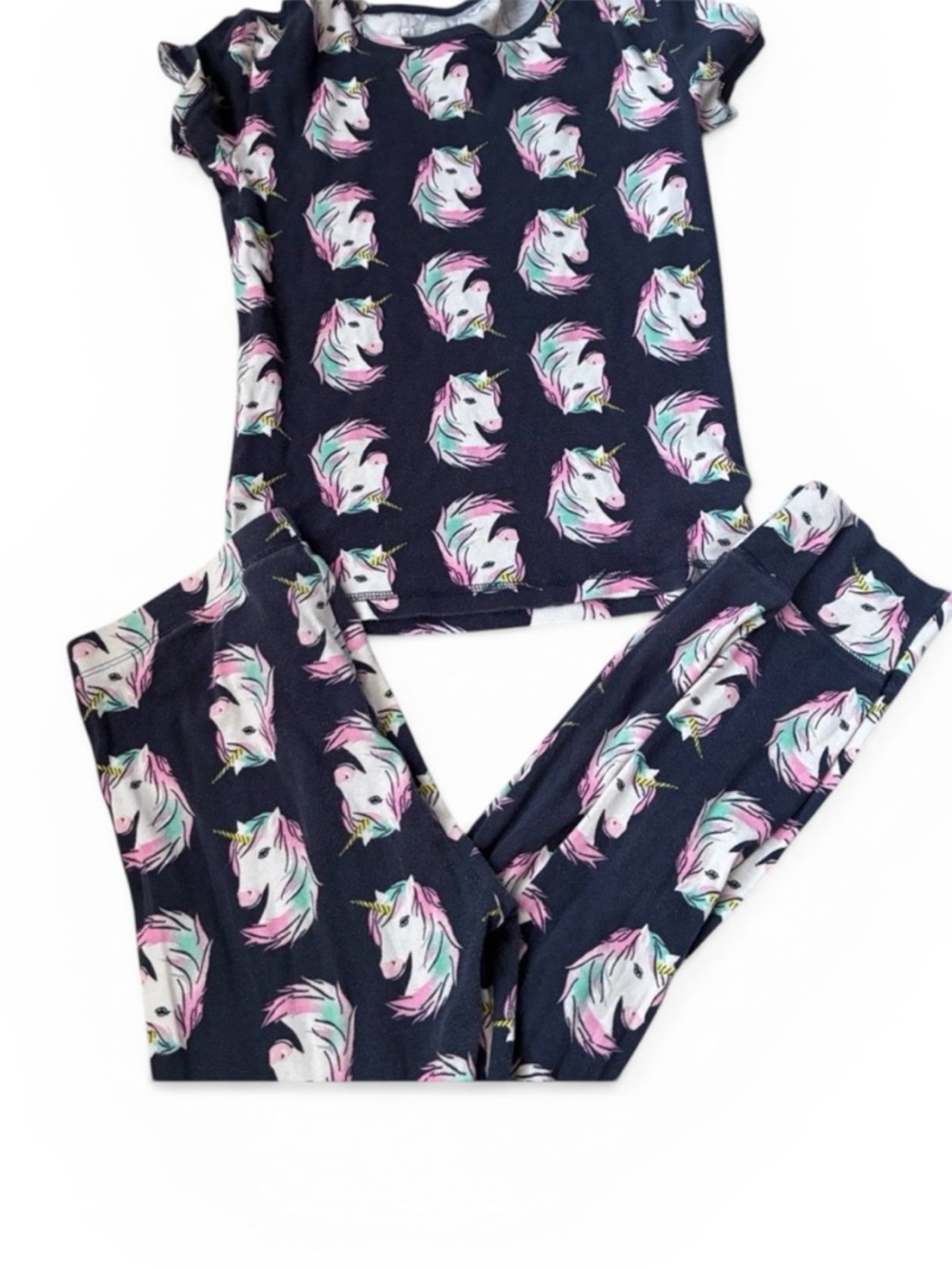 🎆🎇3for$9 GAP Kids Unicorn Pajamas- Organic Cotton - Navy
